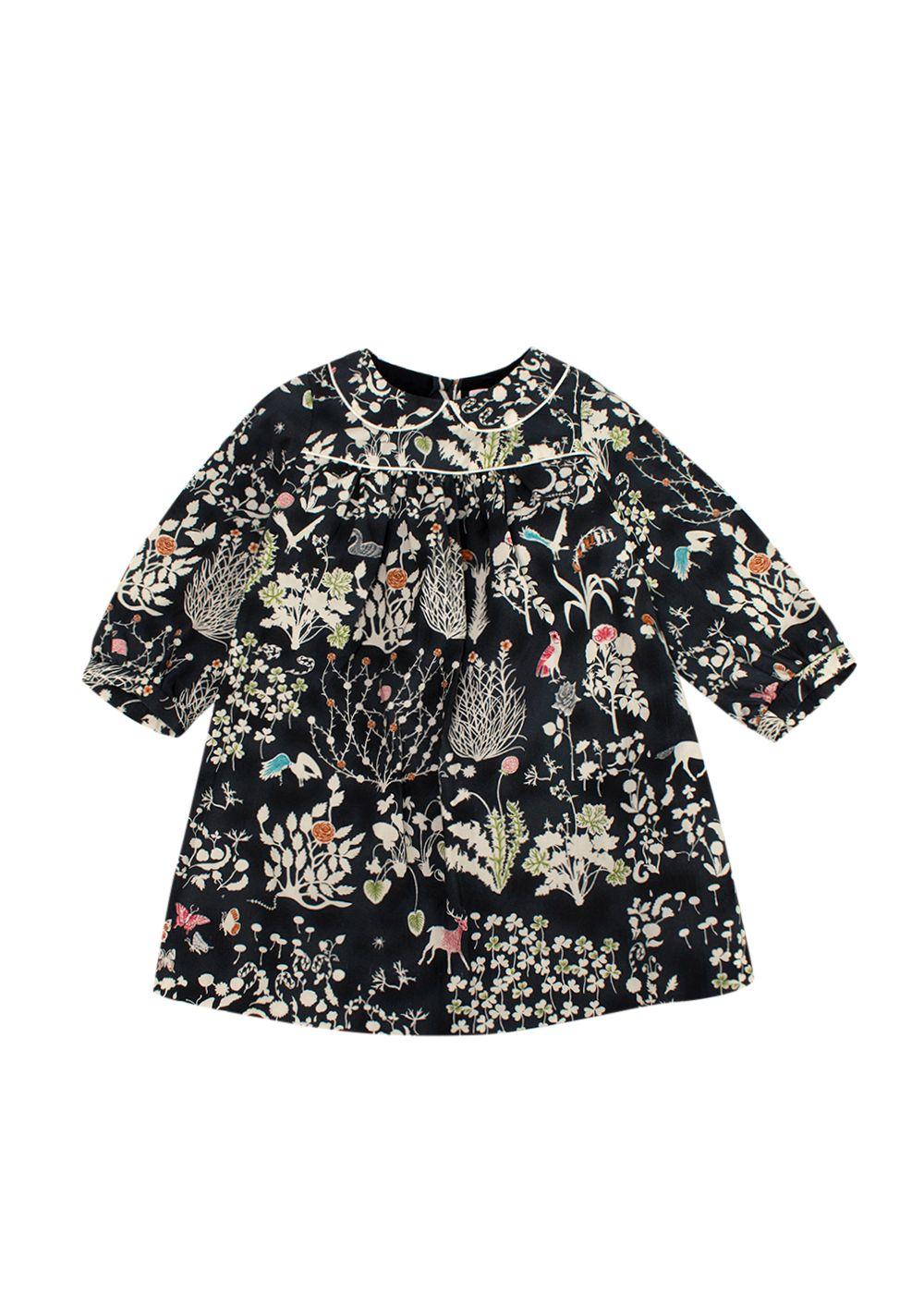 Bonpoint Baby 6m Black Floral Dress