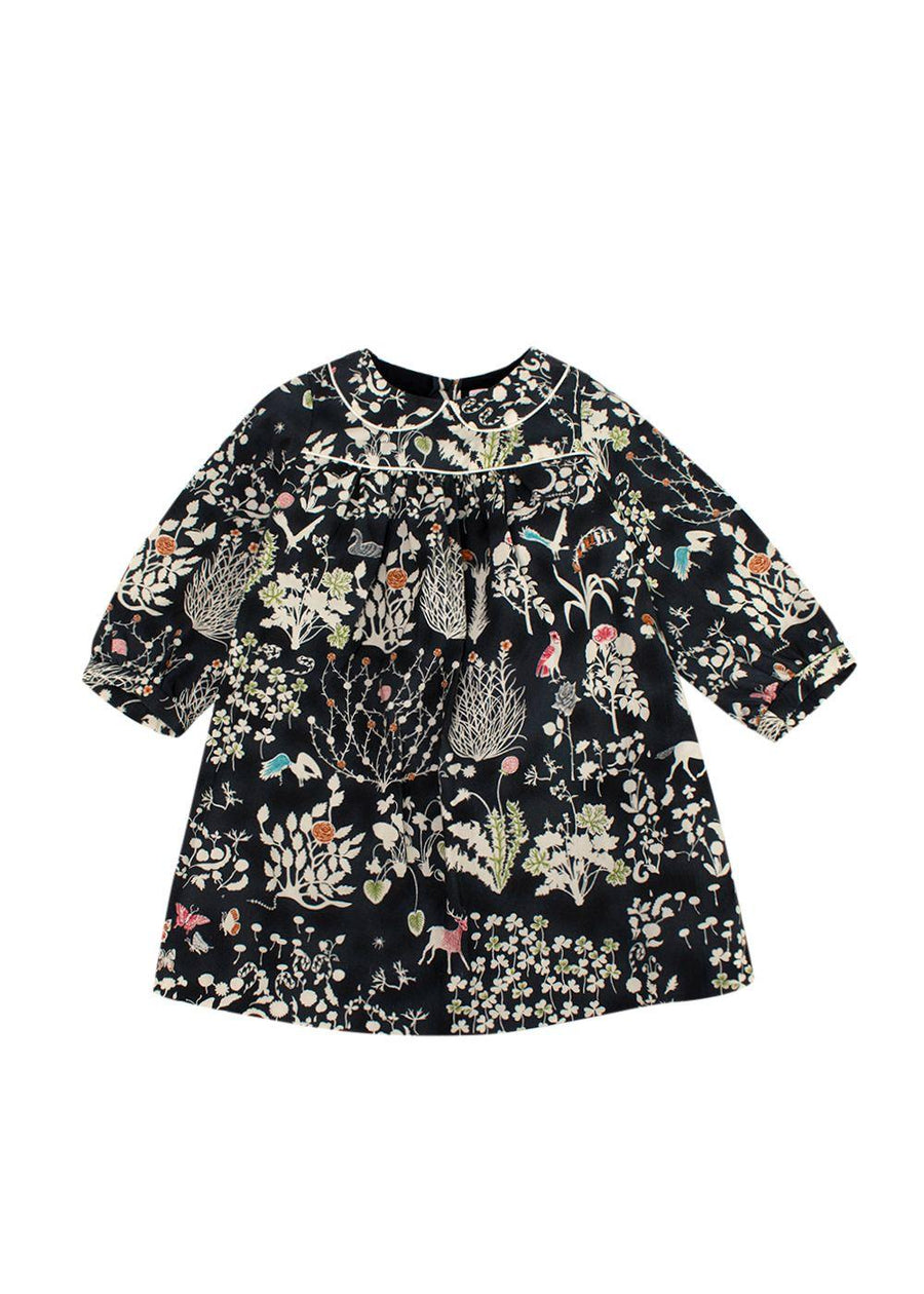 Bonpoint Baby 6m Black Floral Dress