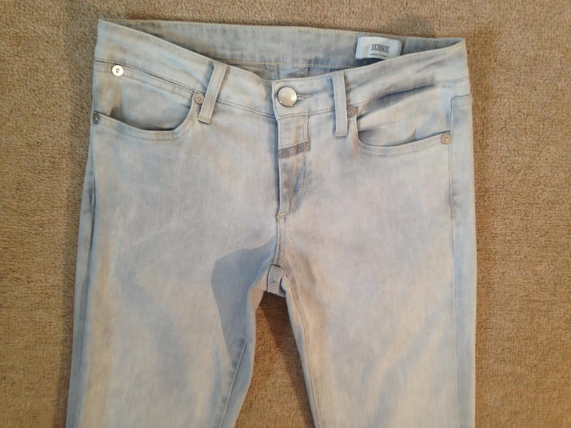 Closed pale grey marl skinny stretchy jeans