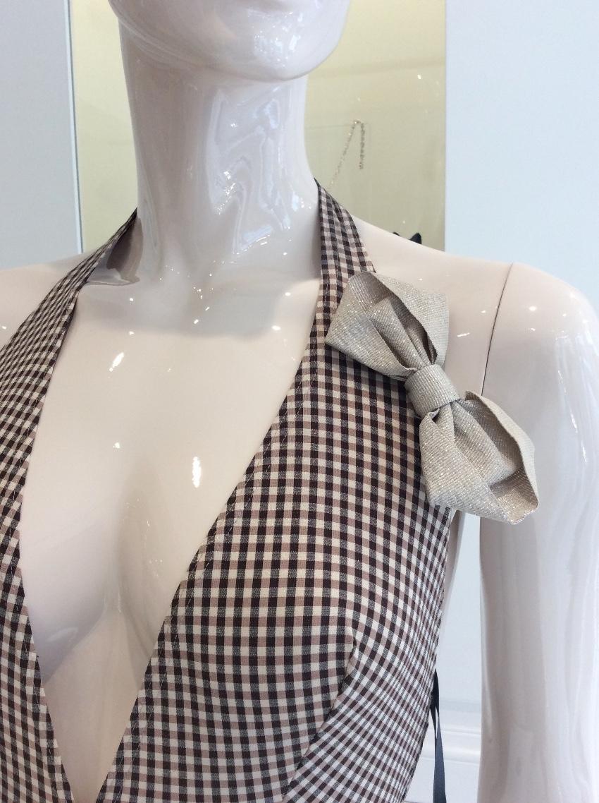 Minuit Douze Iridescent Gingham One-Piece Swimsuit