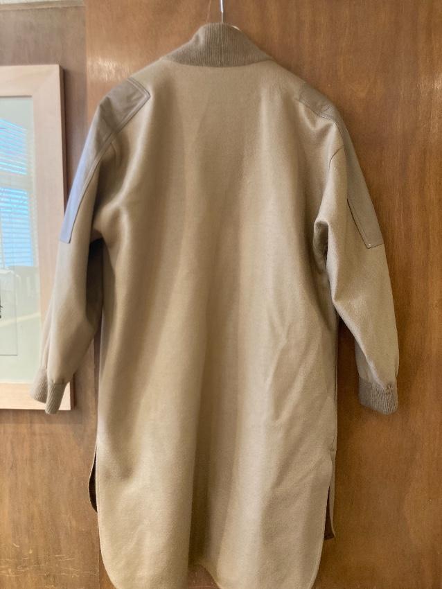 MaxMara Camel Leather Trimmed Wool & Cashmere jacket