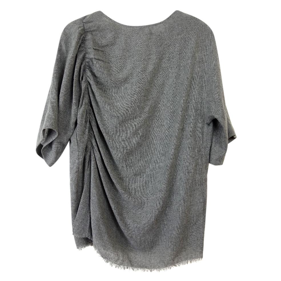Bimba Y Lola Grey Ruched Oversize Top