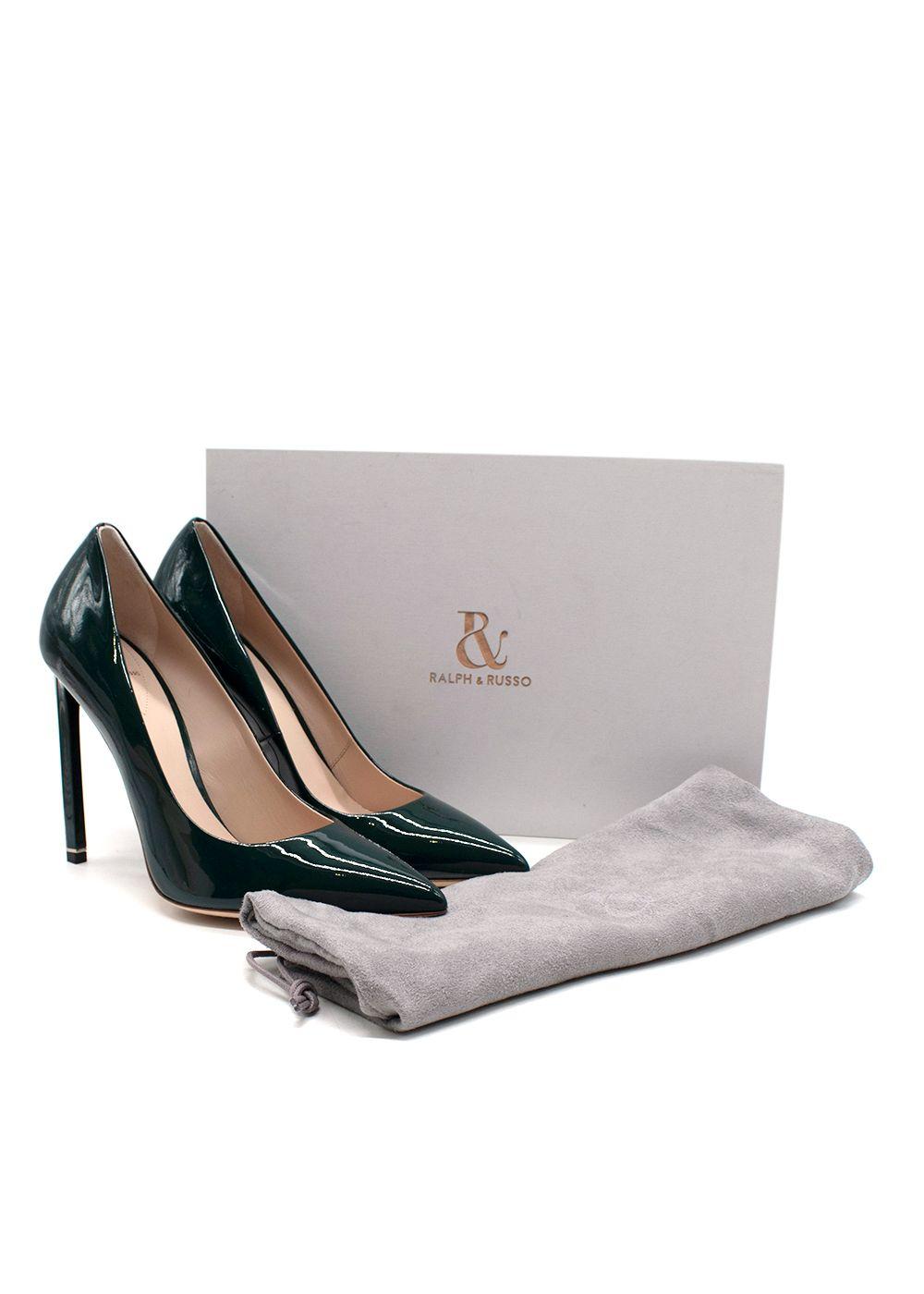 Ralph & Russo Green Patent Leather Empire Heel Pump