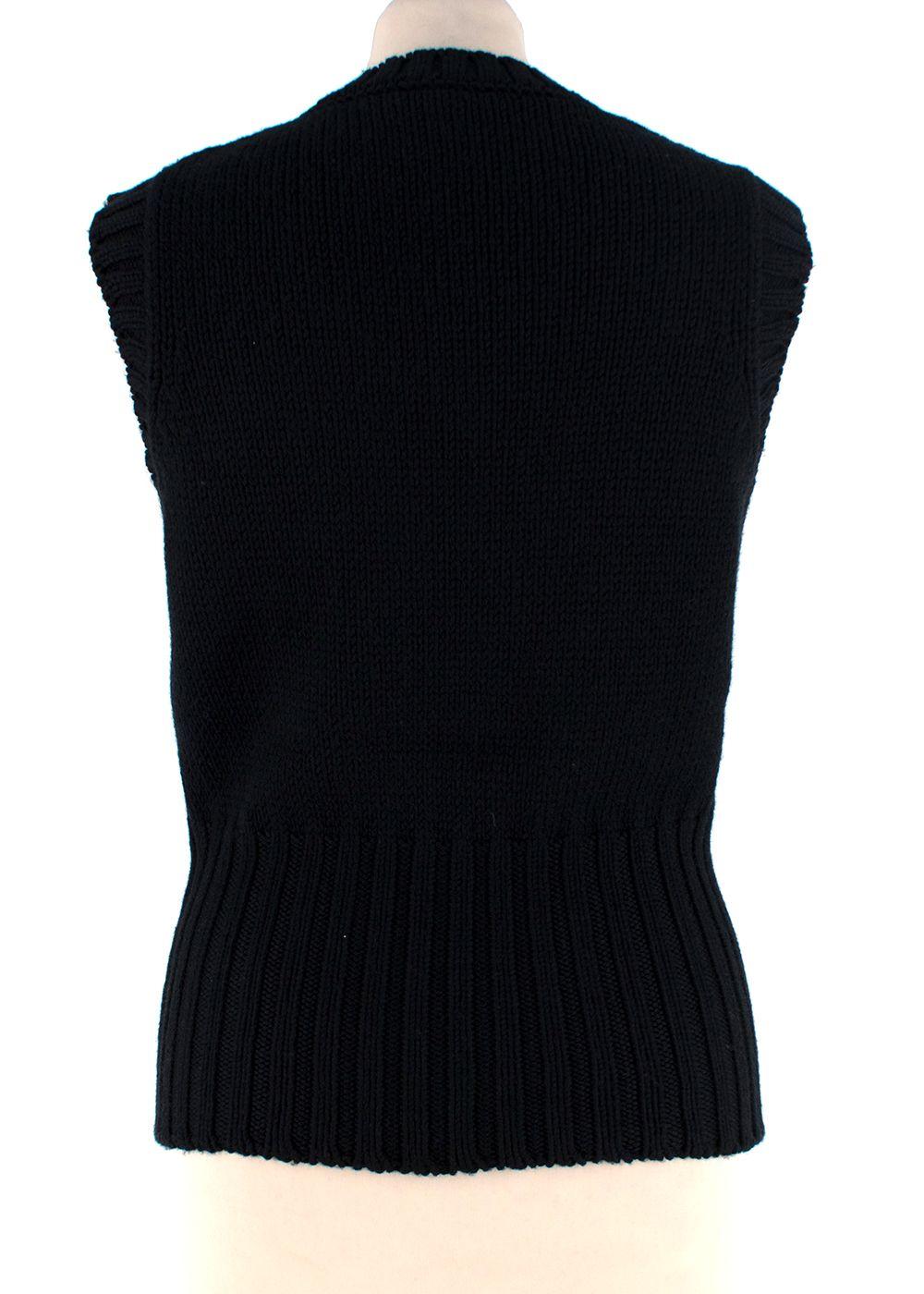 Tom Ford Black Wool Knitted Vest