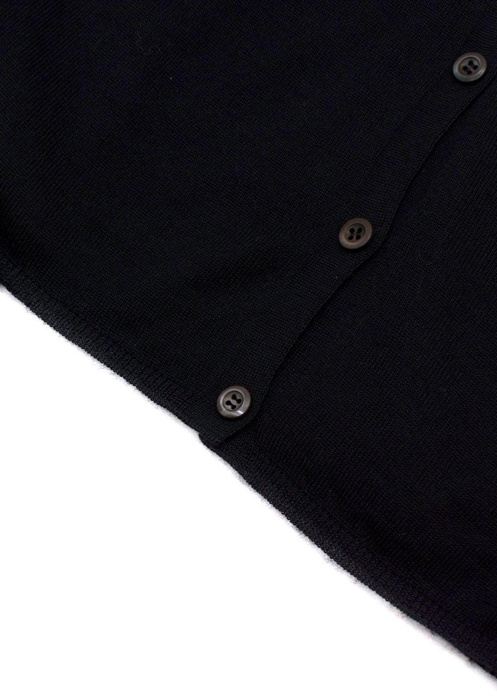 Prada Black Super Fine Knit Cardigan