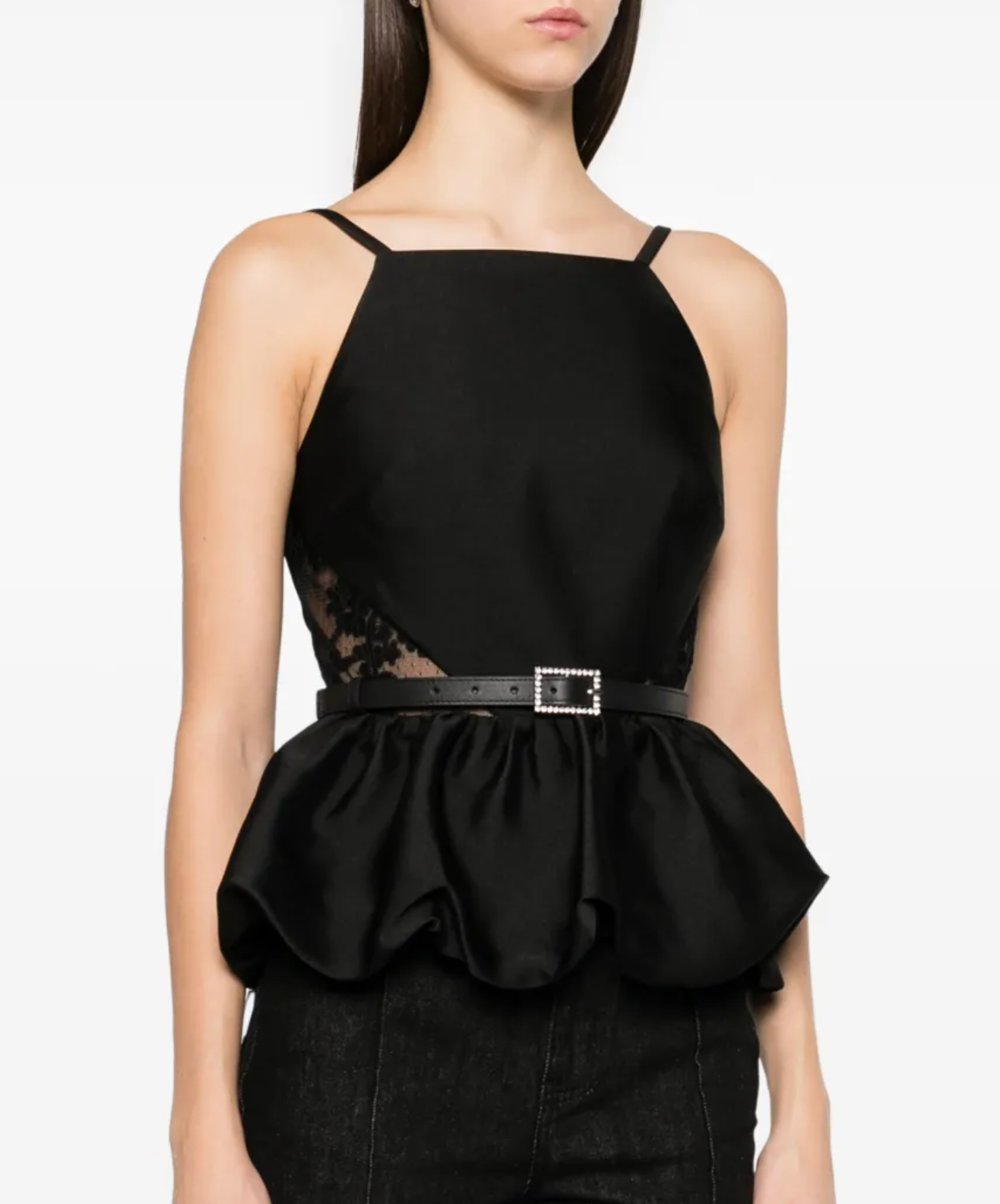 Self-Portrait Taffeta Peplum Top