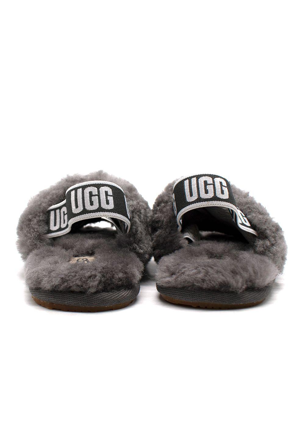UGG Kids Grey Shearling Slide