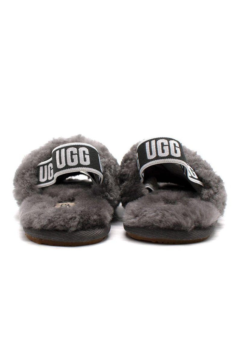 UGG Kids Grey Shearling Slide