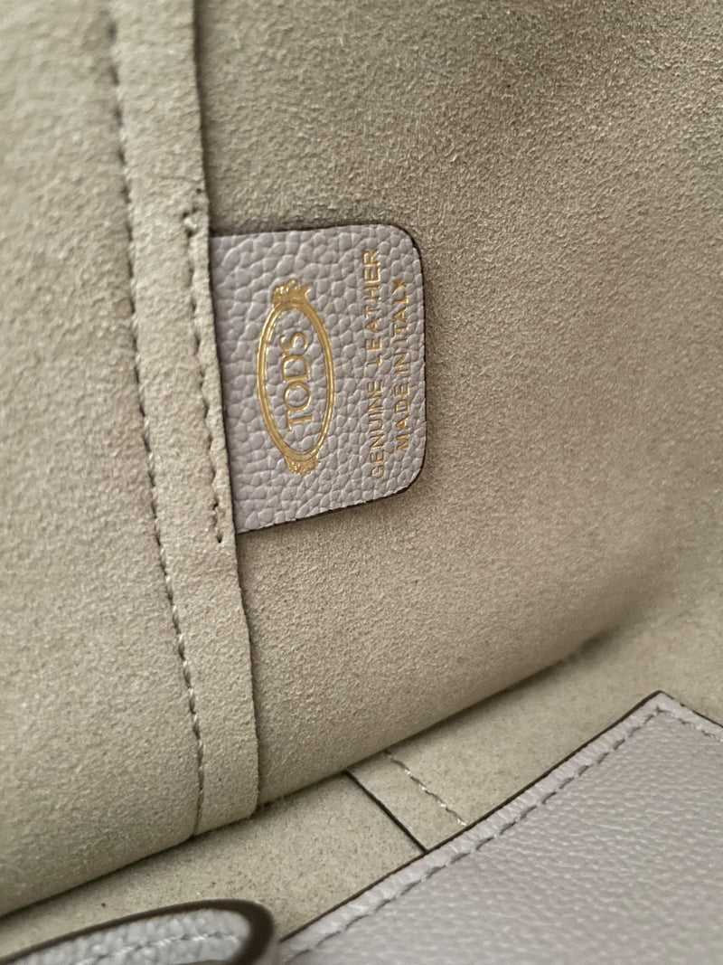 Tod's Grey Mini T Timeless Shopping Bag