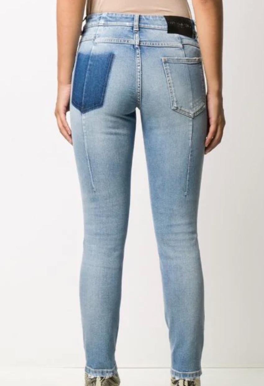 Givenchy ripped mid-rise skinny jeans blue
