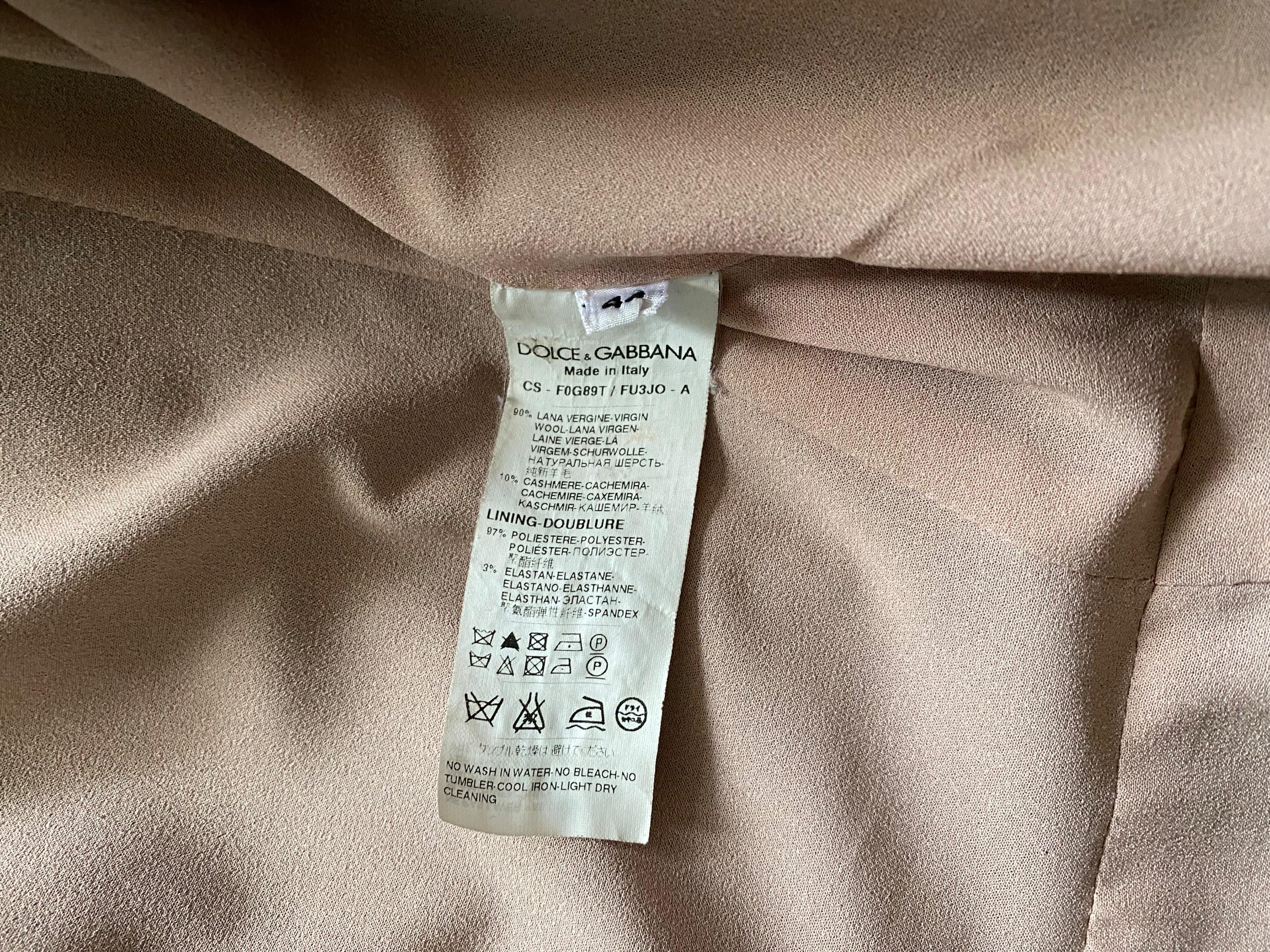 Dolce & Gabbana Charcoal Double Breasted Pea Coat