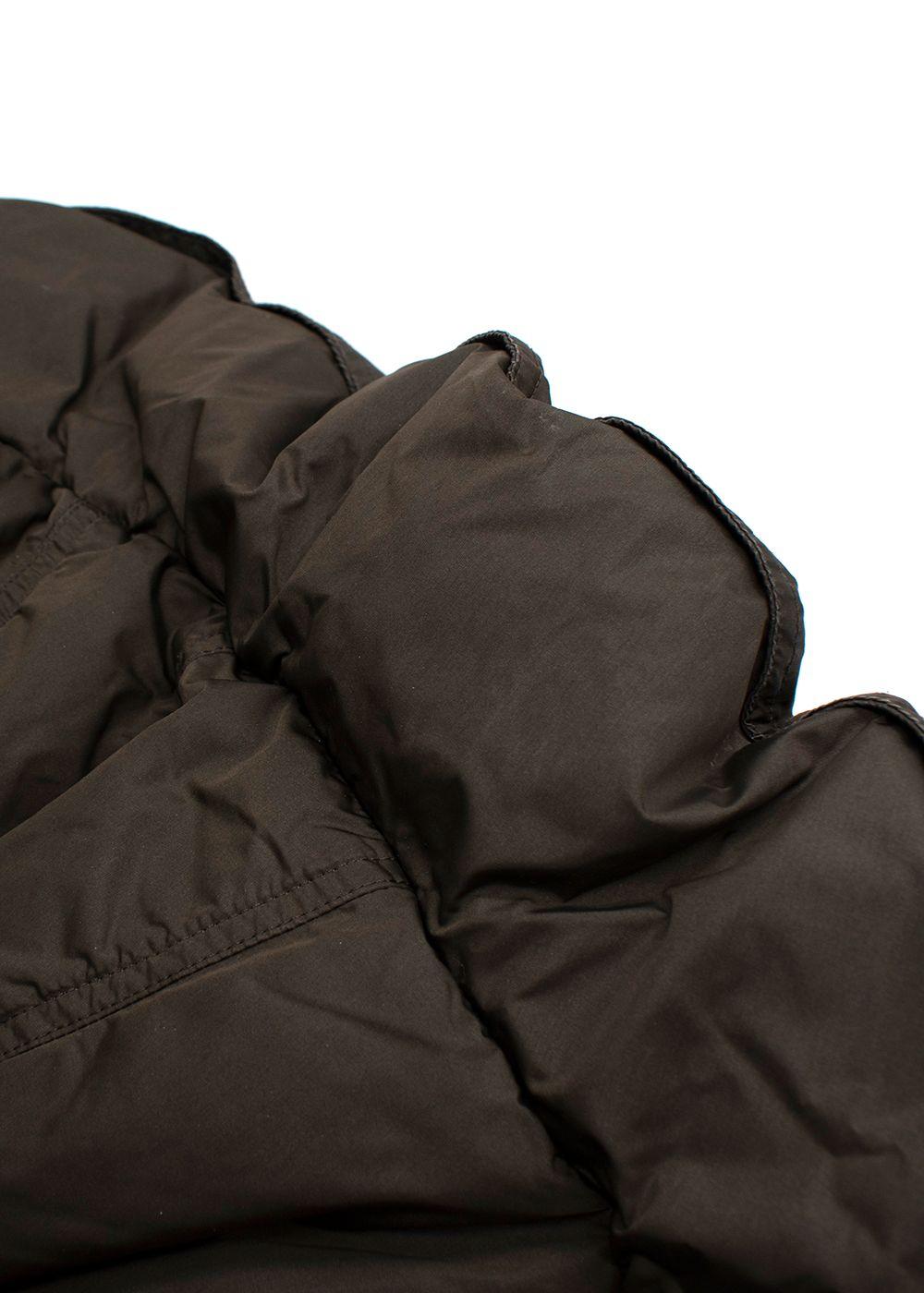 Moncler  Khaki Phalangere Coat with Racoon Fur Hood