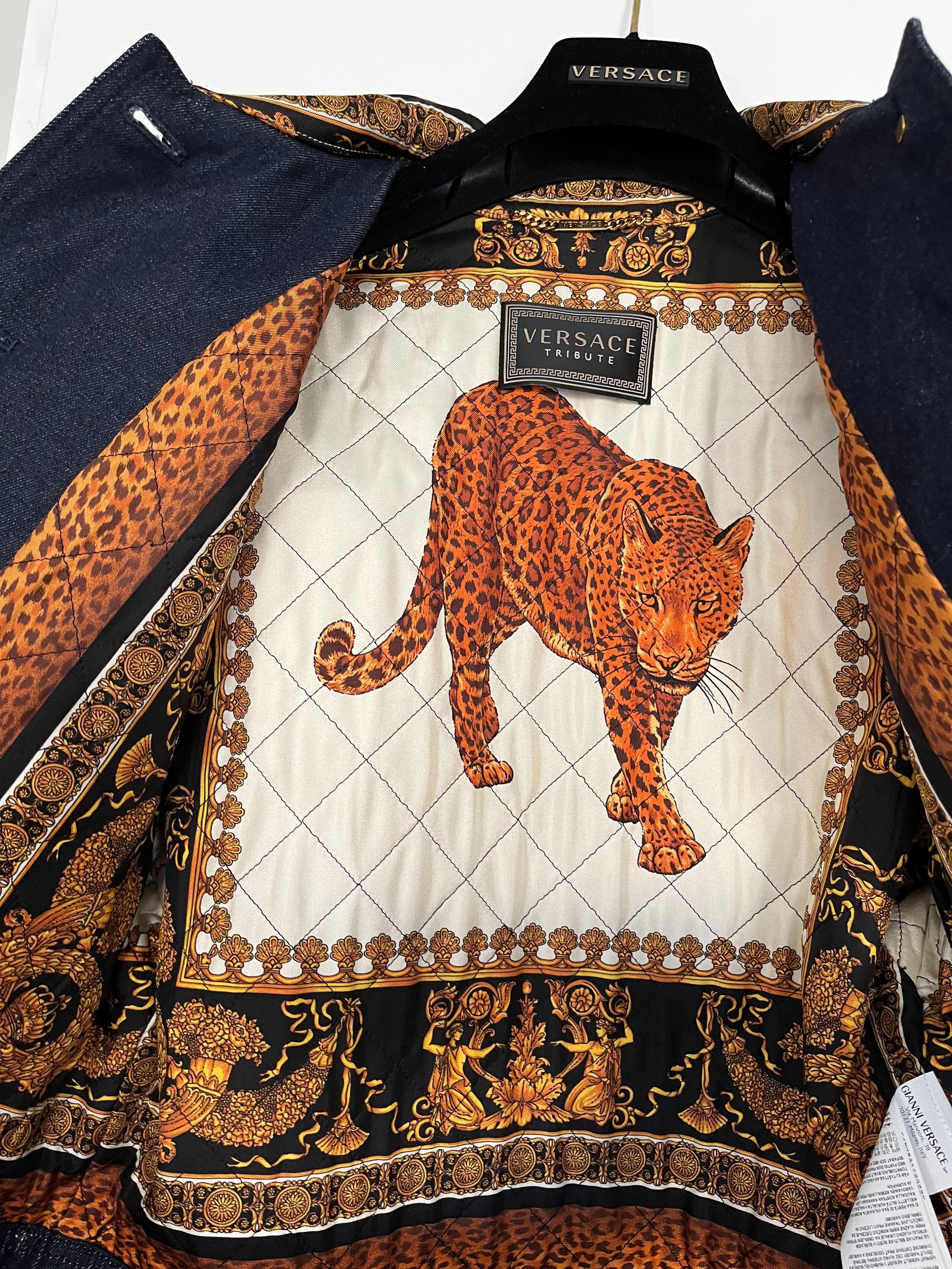 Tribute Denim & Baroque Print Jacket