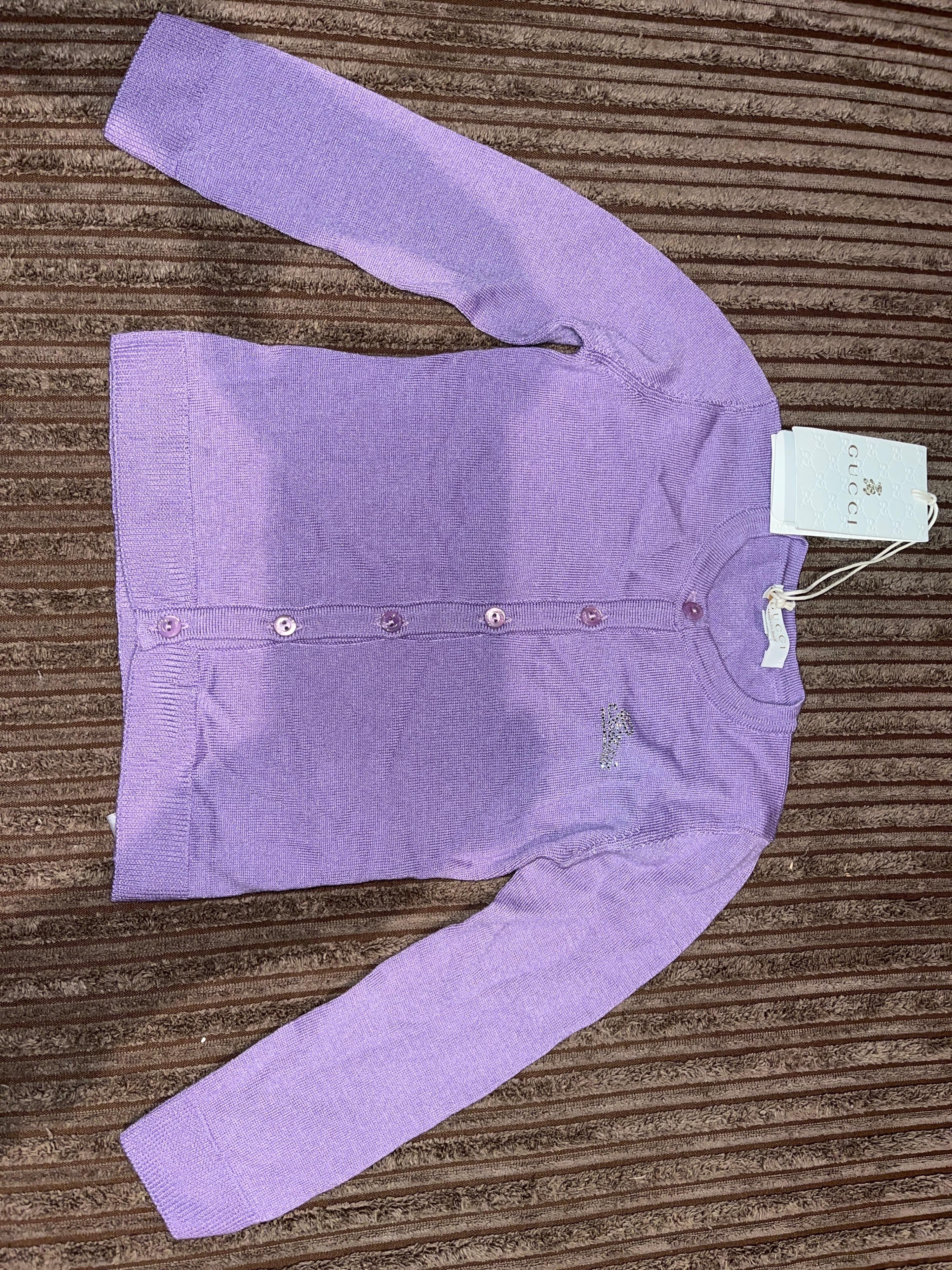 Lilac round neck cardigan