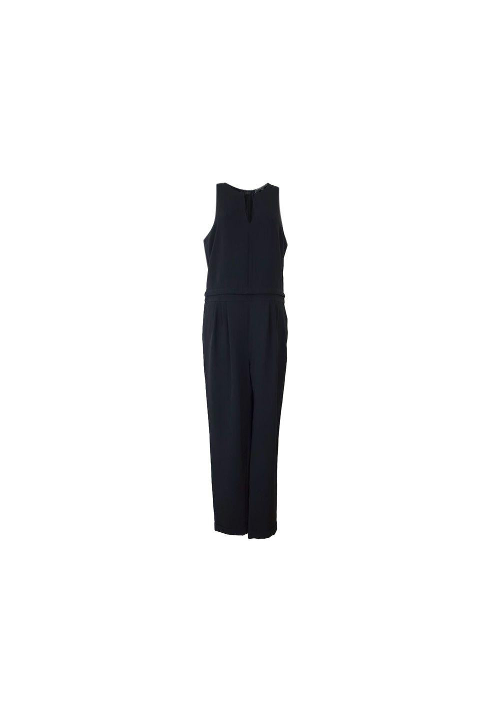 Black crepe keyhole jumpsuit