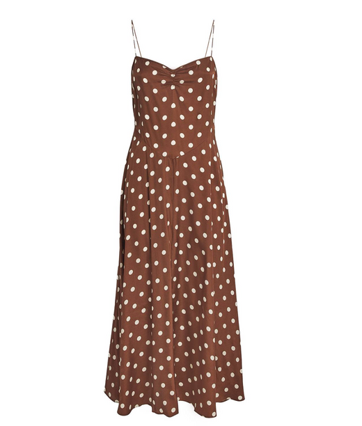Dôen Silk-Blend Satin Lorraine Midi Dress