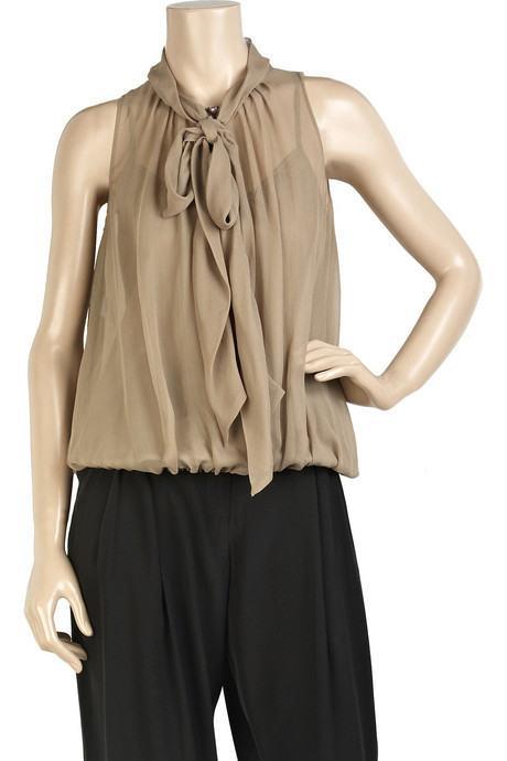 MOSCHINO silk chiffon nude PUSSYBOW