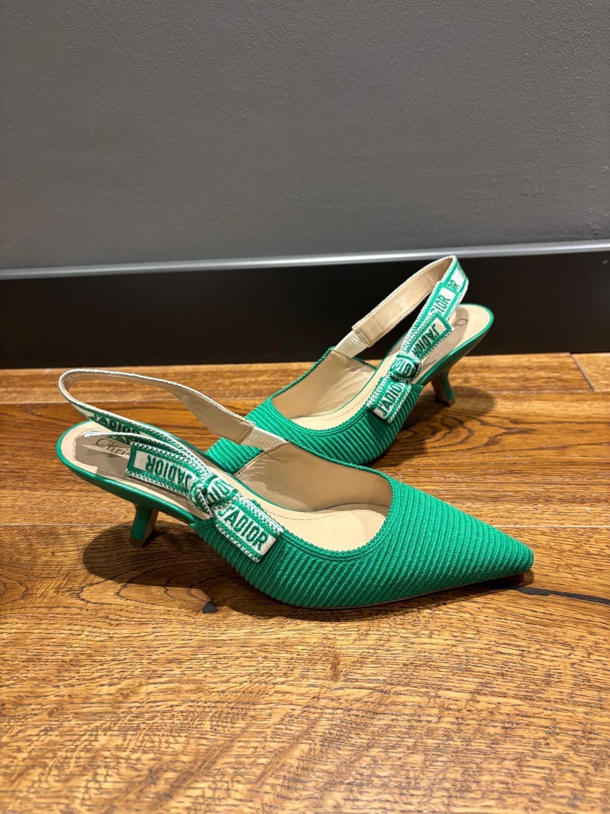 Dior Green J'adior Slingback Sandals