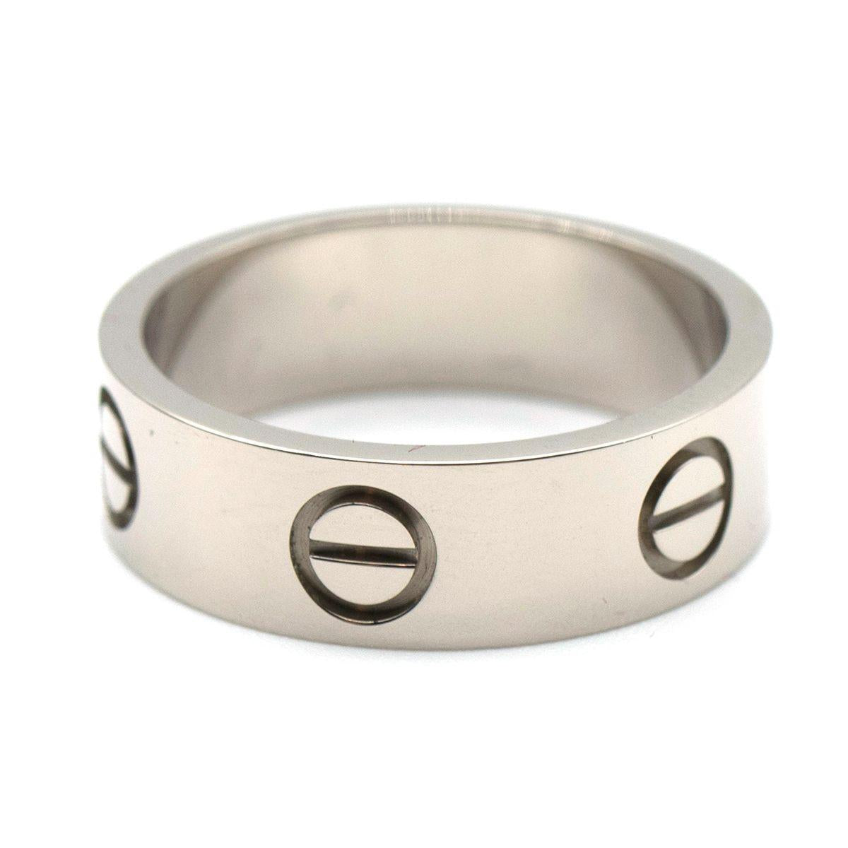 Cartier White Gold LOVE Ring 50