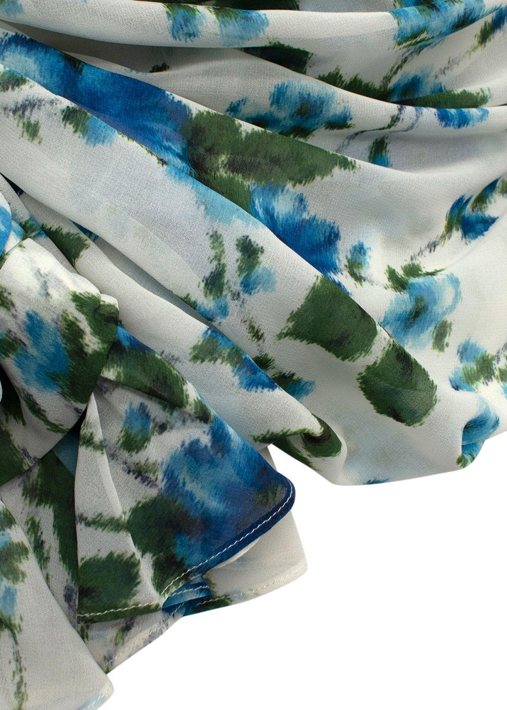 Richard Quinn Ruffled Floral-print Crepe De Chine and Jersey Dress