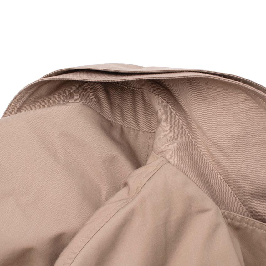 Rokh Beige Gabardine Double-Layered Trench Coat