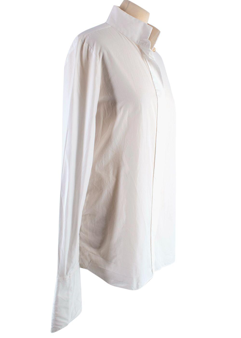 Vintage High Neck Button Up Cotton Shirt