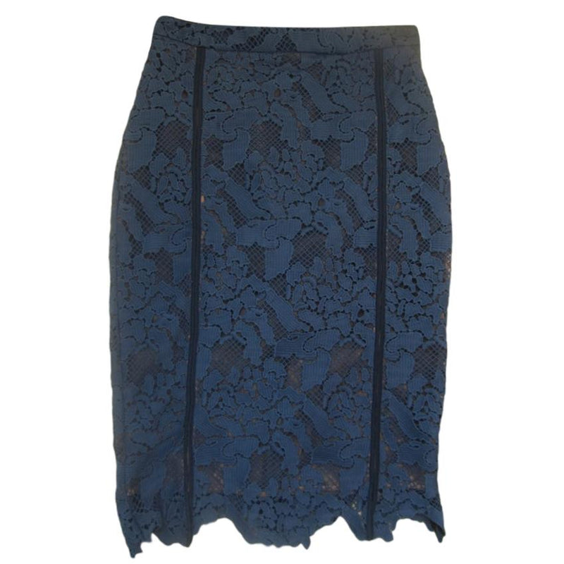 MSGM Scallop-Hem Pencil Skirt
