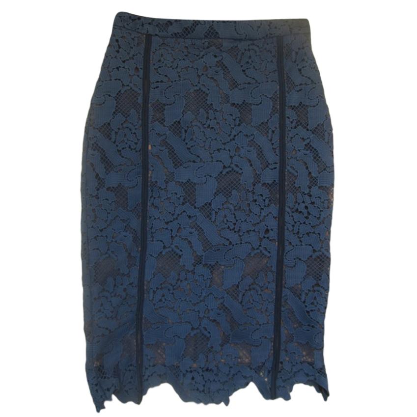 MSGM Scallop-Hem Pencil Skirt