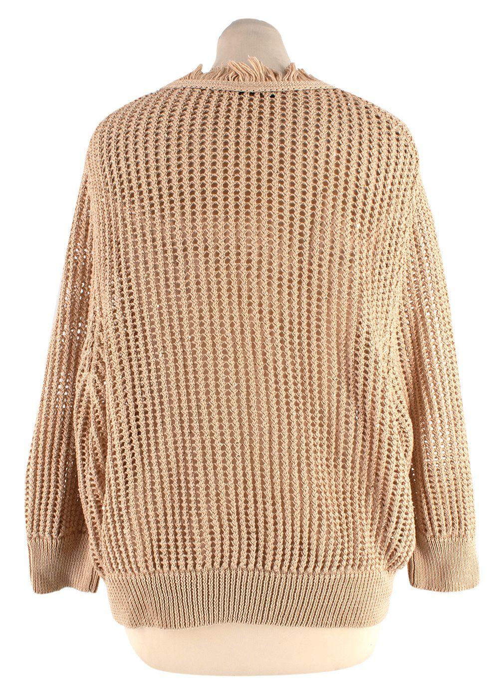 Peserico Beige Open Knit Jumper