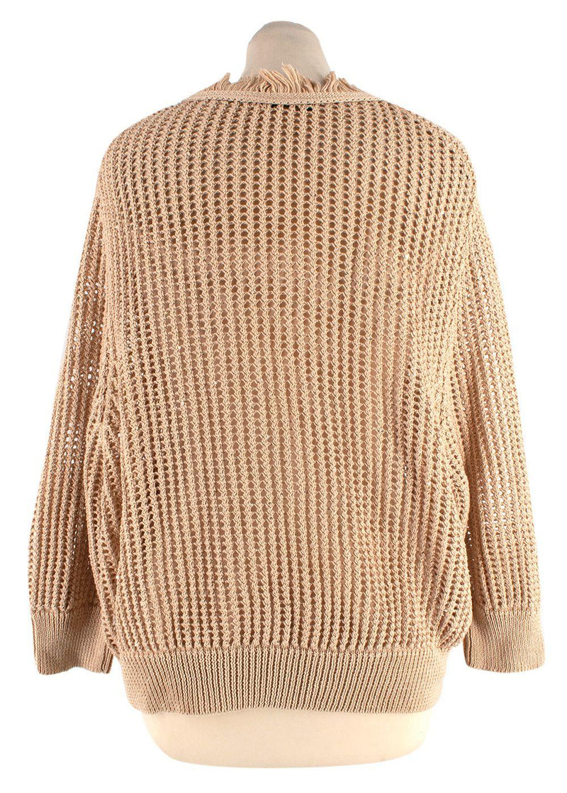 Peserico Beige Open Knit Jumper