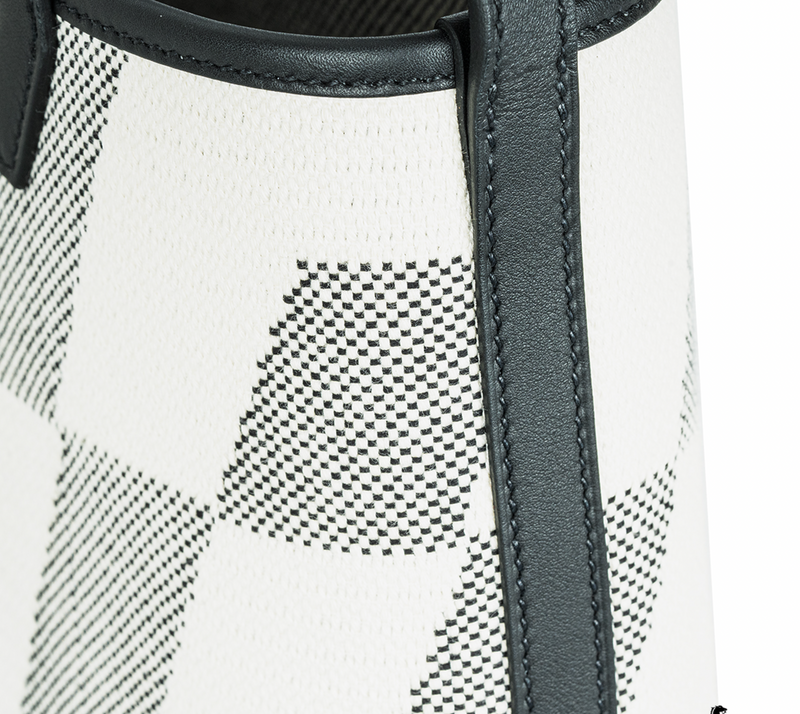 Hermès  Black And Ecru Swift Canvas Cabas 27cm Bag