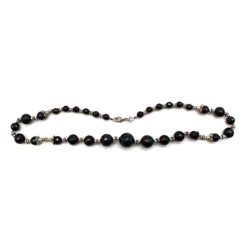 Max & Moi Black Crystal Beads Necklace