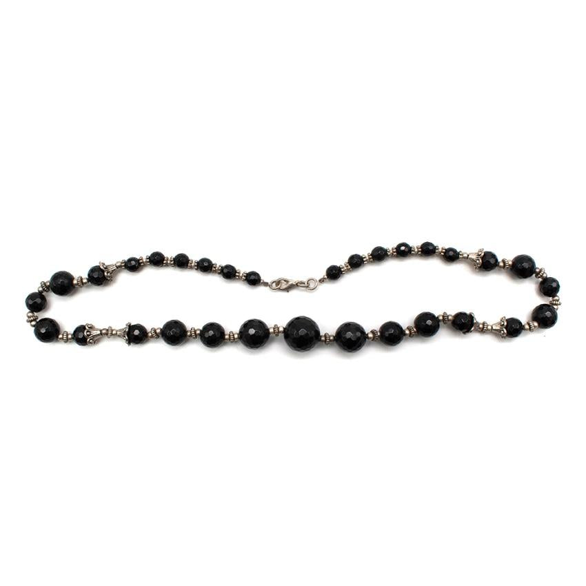 Max & Moi Black Crystal Beads Necklace