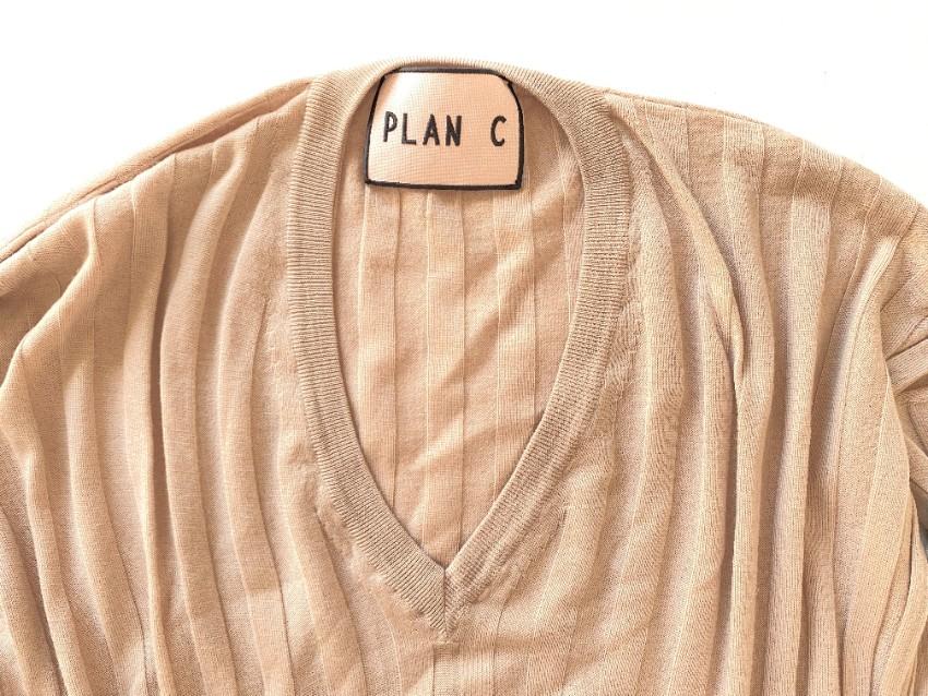 Plan C Nude Merino Wool Ribbed Cricket Jumper