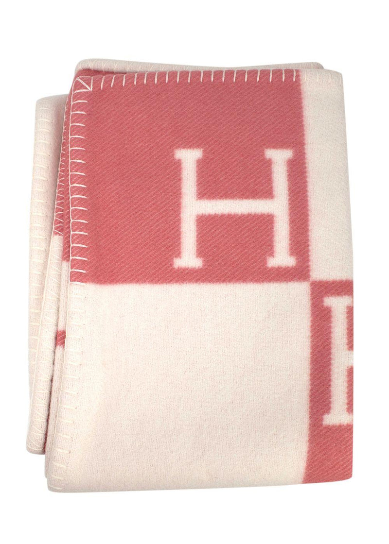 Hermes  Pink and Cream Avalon Baby Blanket