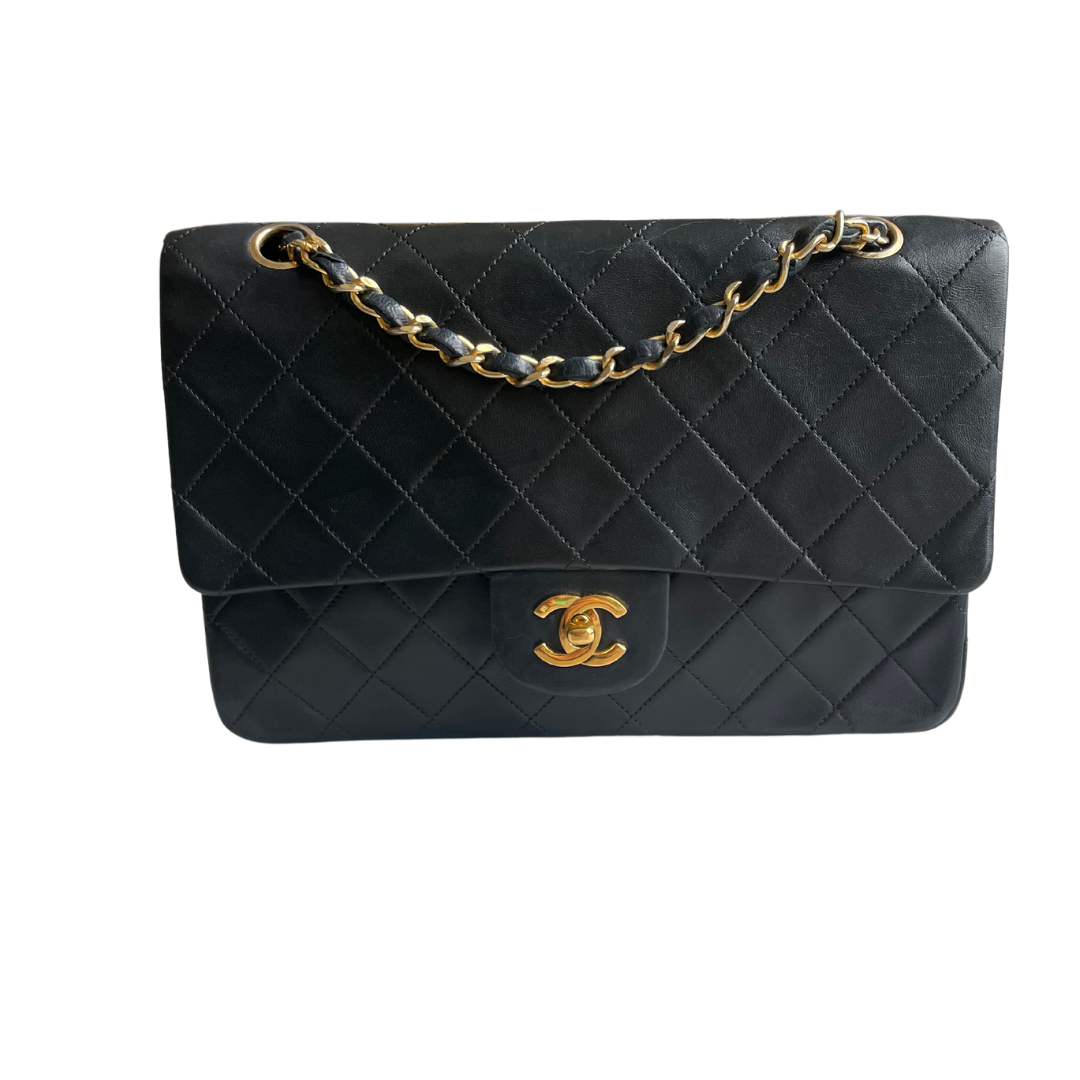 Vintage Lambskin Quilted Medium Double Flap Bag