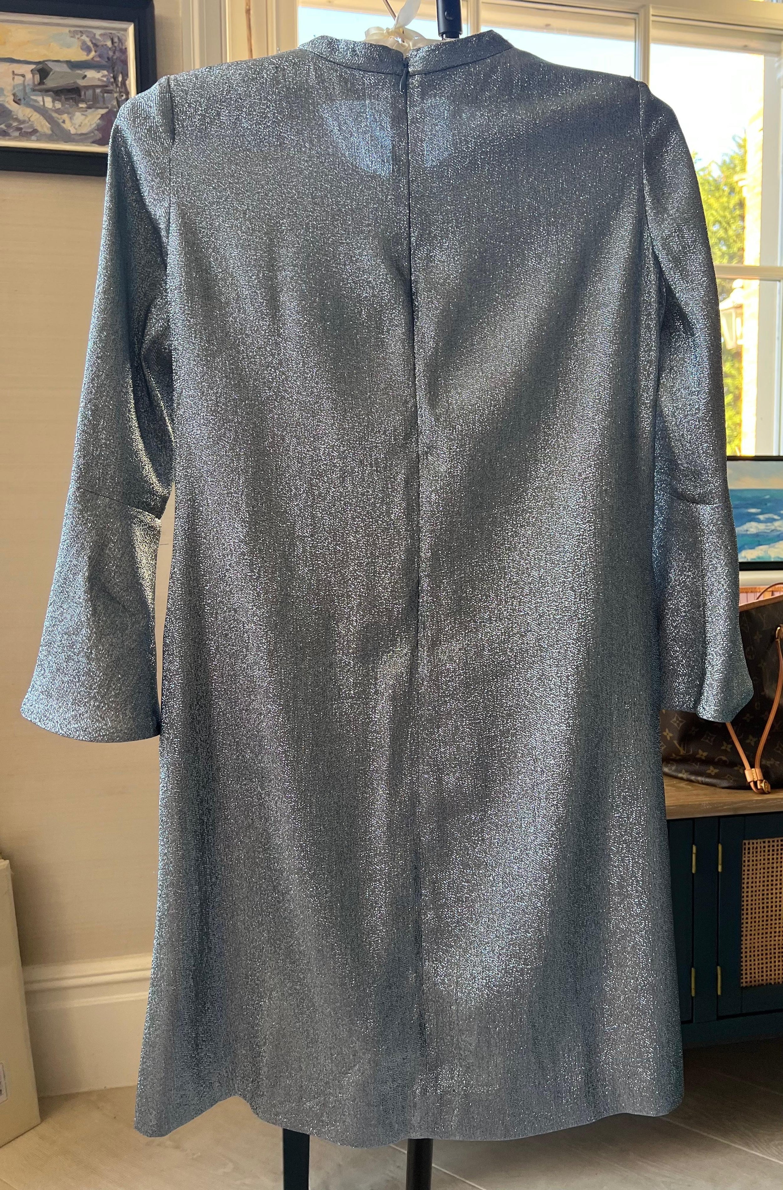 silver lurex mini dress
