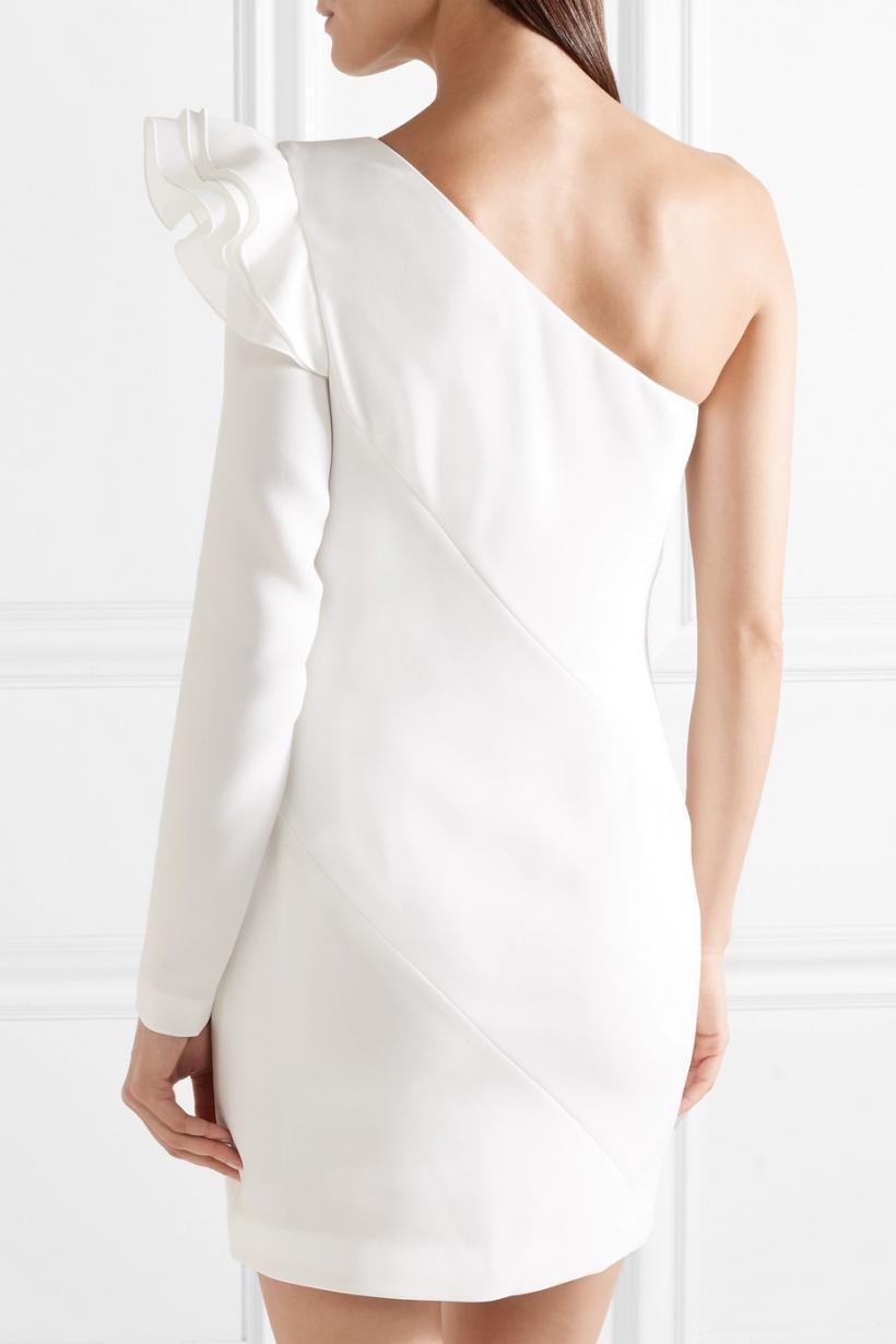 Rachel Zoe White One Shoulder Mini Dress