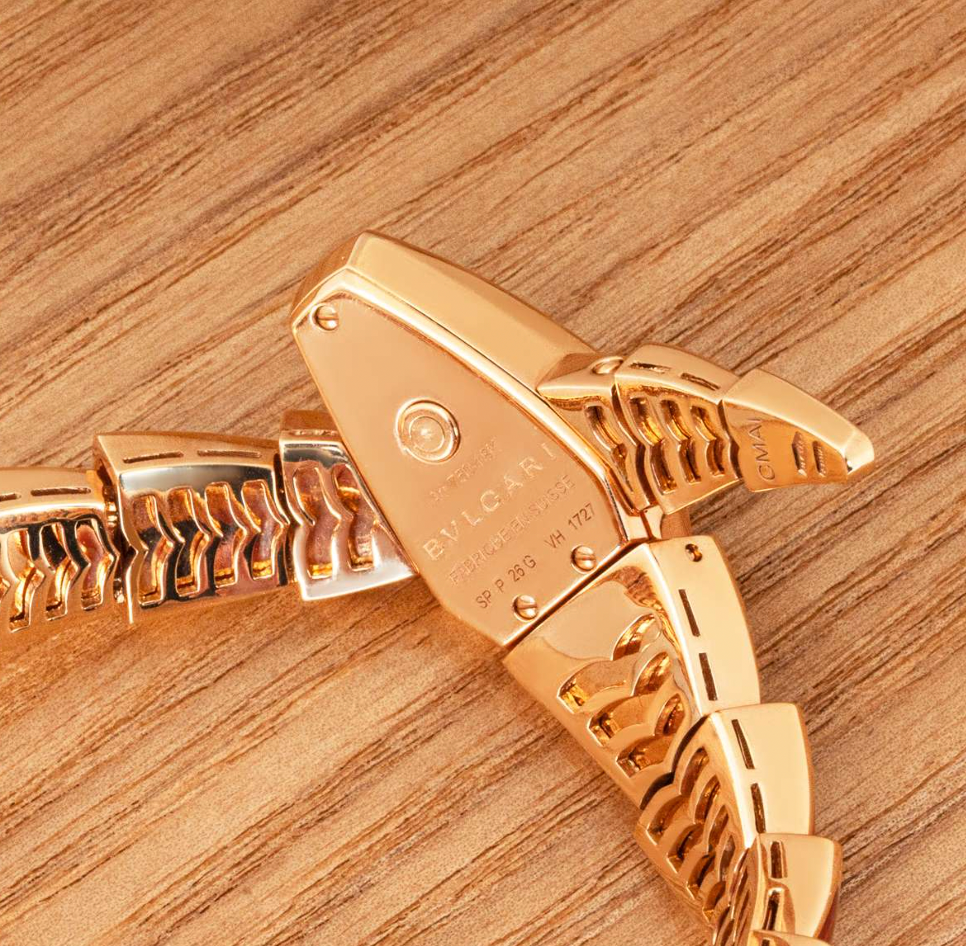 Bvlgari 18k Rose Gold Diamond Serpenti Scaglie Watch
