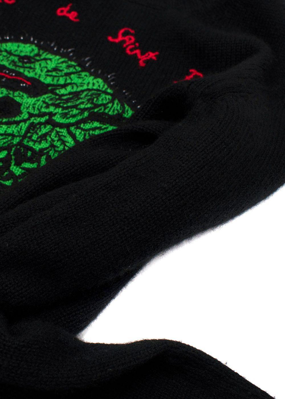Dior Green Dinosaur Black Cashmere Knit