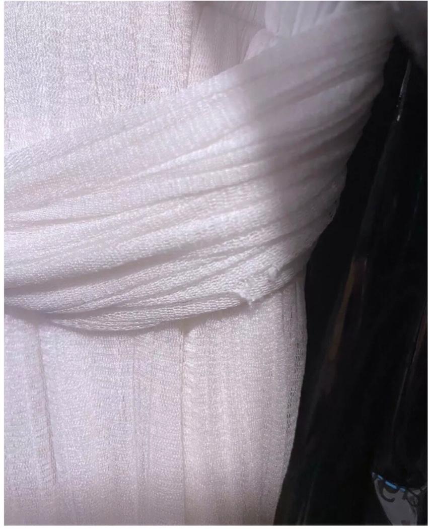 Catherine Deane White Tulle Pleated Wedding Gown