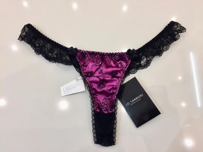 I.D Sarrieri Chantilly Lace & Swarovski Crystal Plunge Bra Set