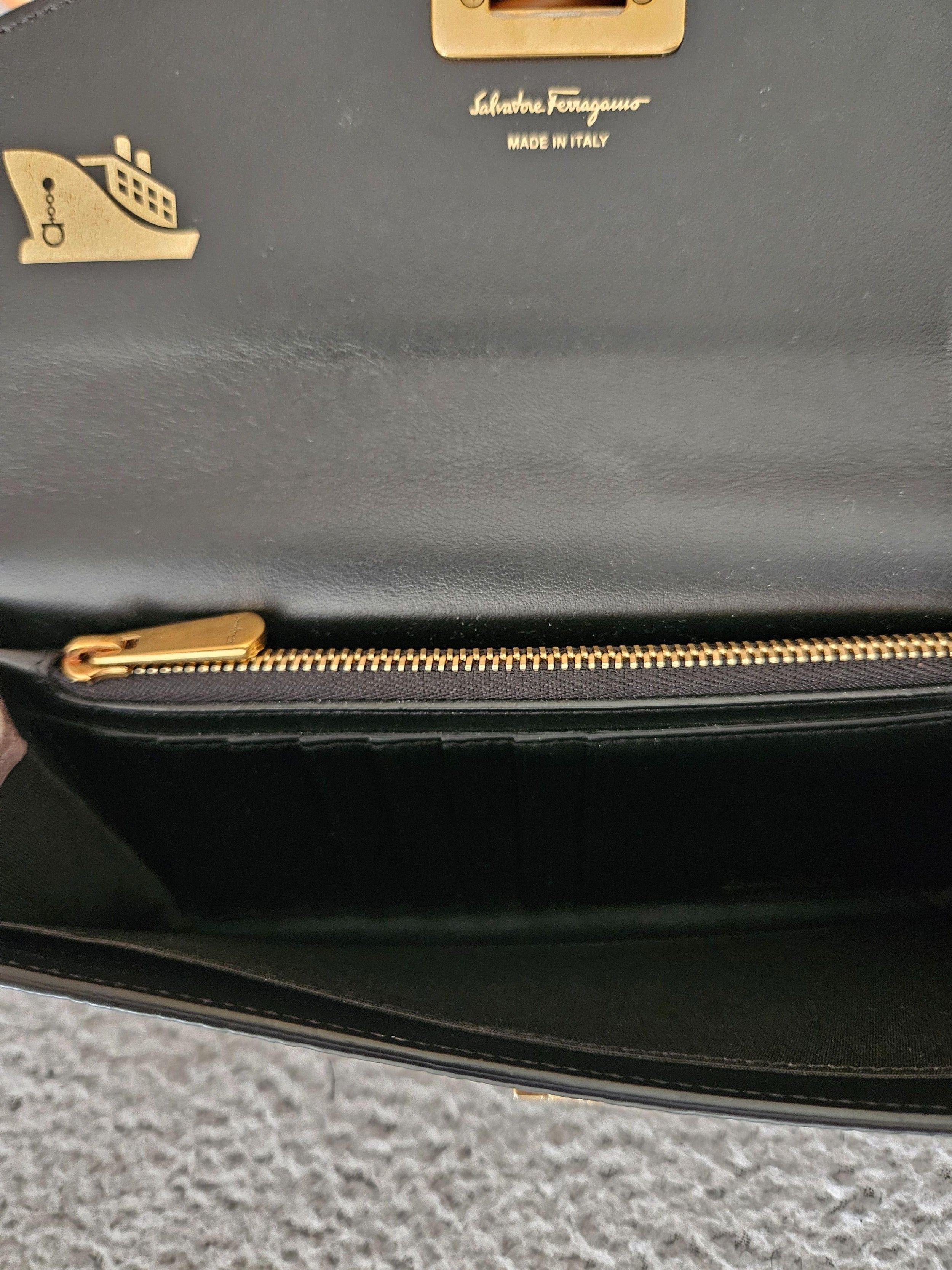 Salvatore Ferragamo Dark Beige Long Wallet