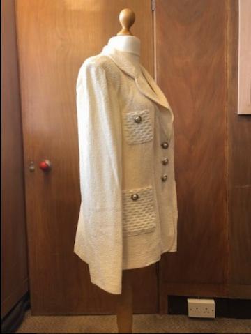 St John Cream Knit Jacket