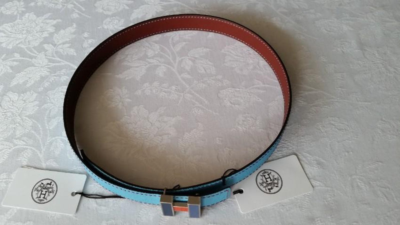 Hermes 24mm Reversible Belt with Tri-Colour H Buckle - Size 70