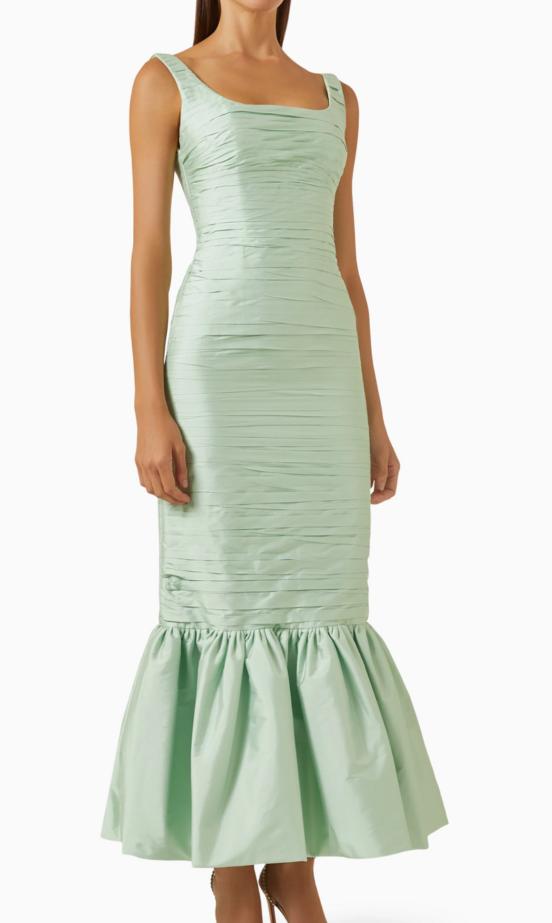 Sandra Mansour Daffodil Pleated Maxi Dress