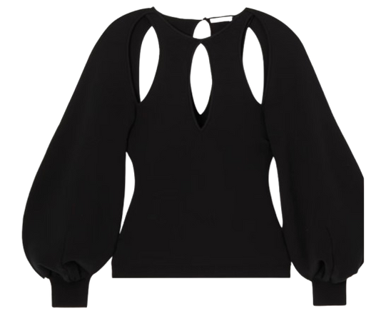 Stretch Wool Blend Cut Out Jumper