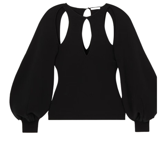 Stretch Wool Blend Cut Out Jumper