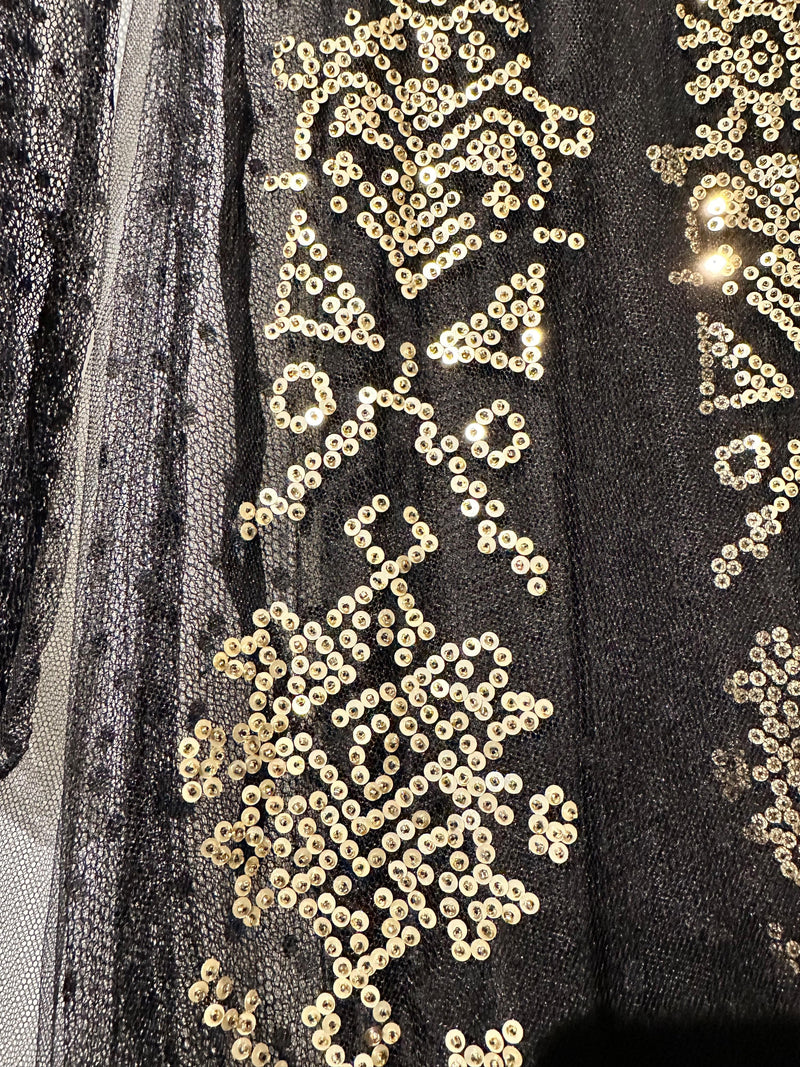 Red Valentino Black Sequin Embellished Mini Dress