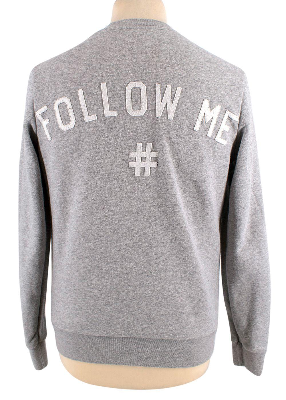 Ports 1961 'Follow Me' Embroidered Grey Sweatshirt
